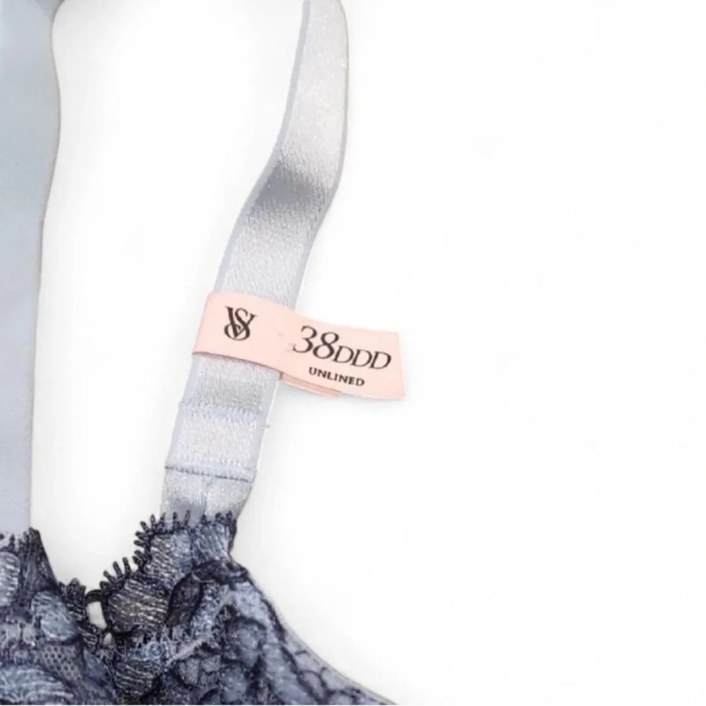 NWT Victoria’s Secret Dream Angels Boho Floral Lace Bra 38DDD Blue